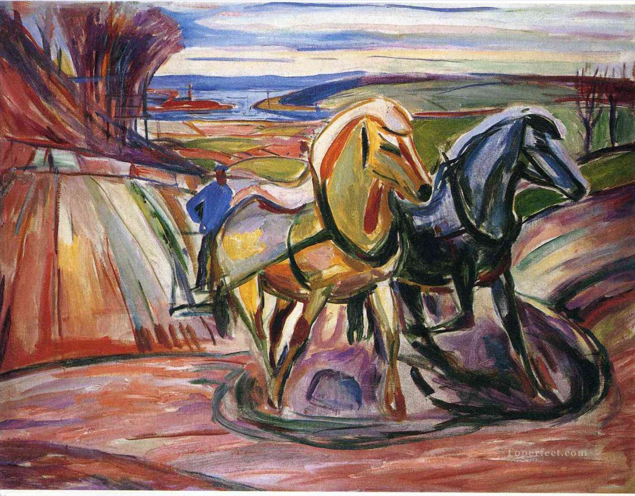 spring plowing 1916 Edvard Munch Oil Paintings